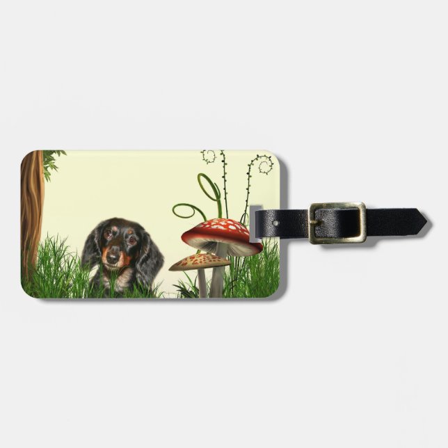 Etiqueta De Bagagem Dachshund (Frente Horizontal)