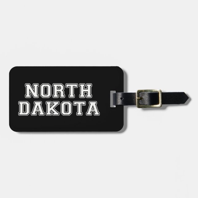 Etiqueta De Bagagem Dakota do Norte (Frente Horizontal)