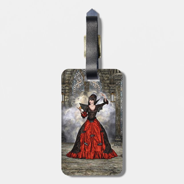 Etiqueta De Bagagem Dama Vampira (Traseira Vertical)
