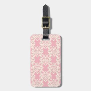 Etiqueta De Bagagem Damasco retro floral