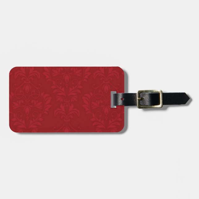 Etiqueta De Bagagem Damasco Vermelho (Frente Horizontal)