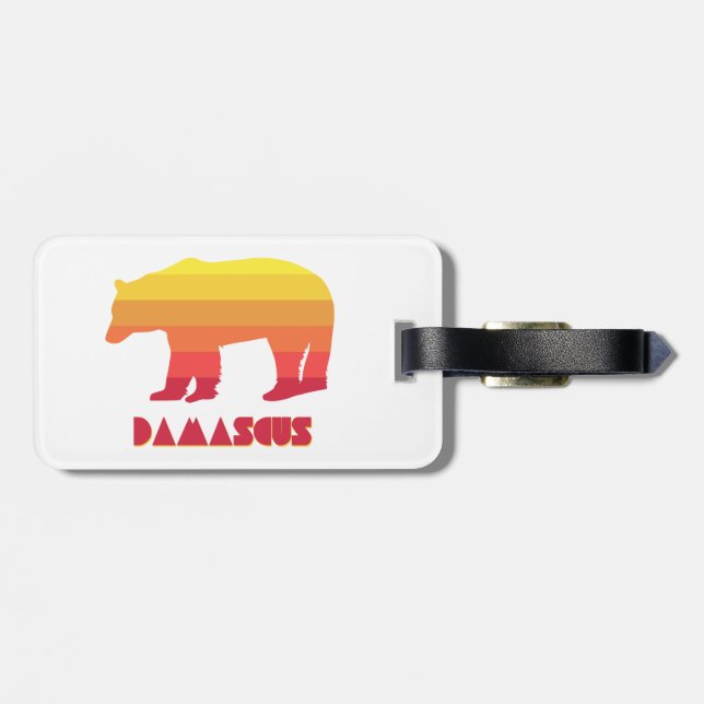 Etiqueta De Bagagem Damascus Virginia Rainbow Bear (Traseira Horizontal)
