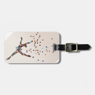Etiqueta De Bagagem Dançarino Glittery