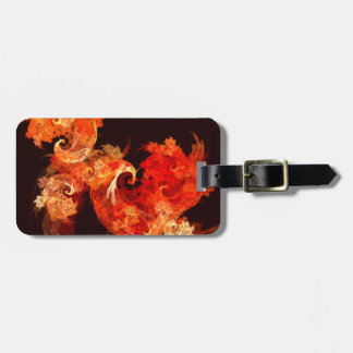 Etiqueta De Bagagem Dancing Firebird Abstrato Art Address