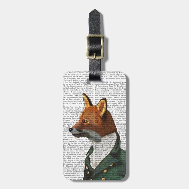 Etiqueta De Bagagem Dandy Fox Portrait (Frente Vertical)