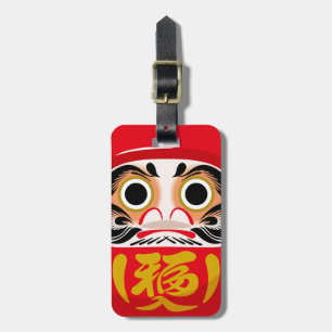 Etiqueta De Bagagem Daruma doll (tradicional charme japonês de sorte)