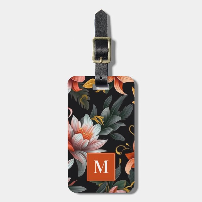 Etiqueta de bagagem das flores (Frente Vertical)
