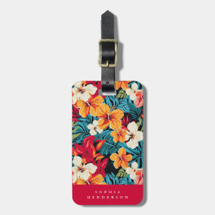 Etiqueta de Bagagem das Flores do Havaí