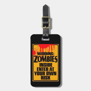 Etiqueta de Bagagem de Ataque Zombie