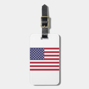 Etiqueta de Bagagem de Bandeira Americana
