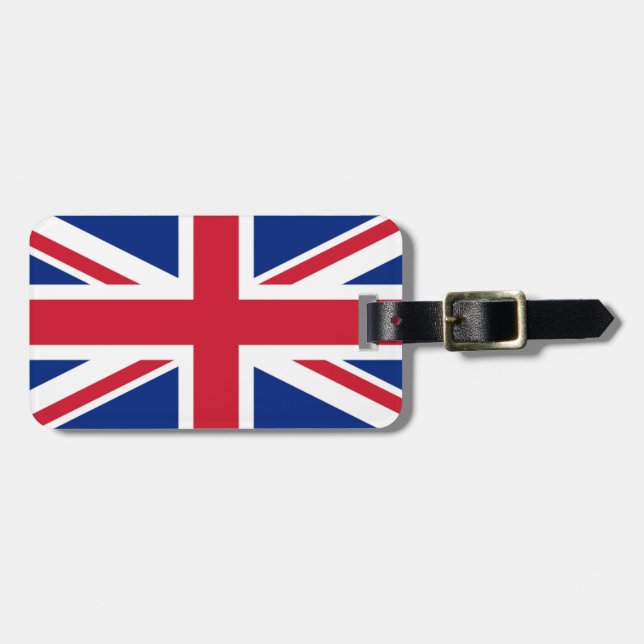Etiqueta de Bagagem de Bandeira Britânica (Frente Horizontal)