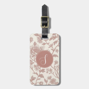Etiqueta de Bagagem de Banheiro Branca Rosa