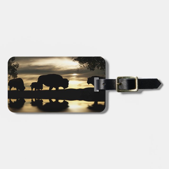 Etiqueta de Bagagem de Bisonte do sudoeste (Frente Horizontal)