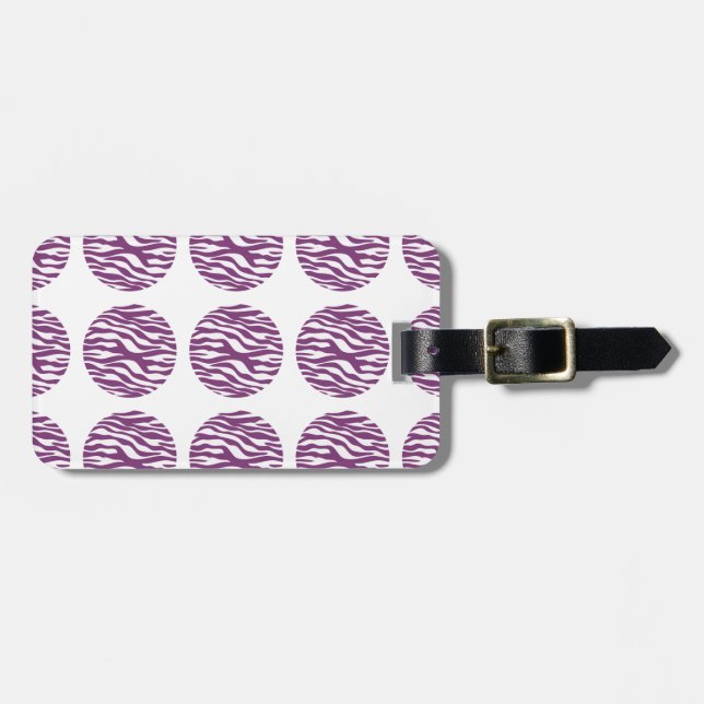 Etiqueta de Bagagem de Bolinhas de Impressão Zebra (Frente Horizontal)