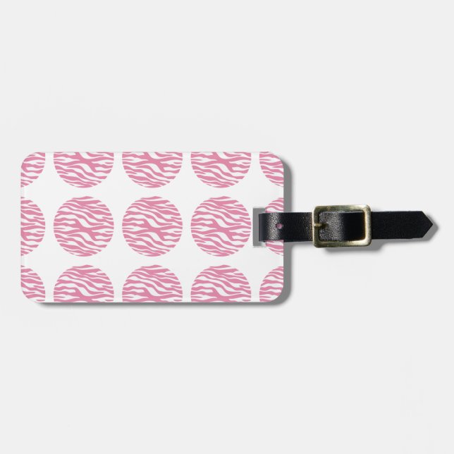 Etiqueta de Bagagem de Bolinhas de Impressão Zebra (Frente Horizontal)