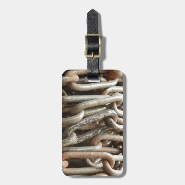 Etiqueta de Bagagem de Cadeia Antiga (Frente Vertical)