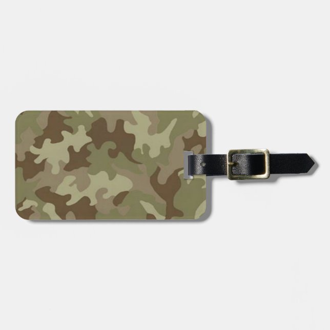Etiqueta de Bagagem de Camuflagem Personalizada (Frente Horizontal)