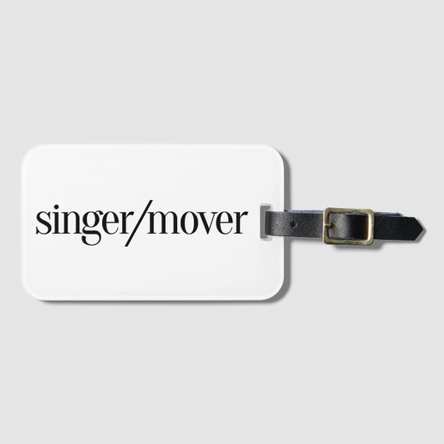 Etiqueta de Bagagem de Cantor/Mover (Frente Horizontal)