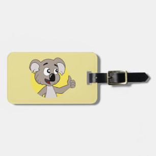 Etiqueta de bagagem de cartoon Koala