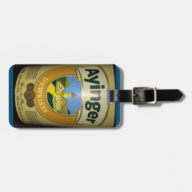 Etiqueta de bagagem de cerveja Ayinger (Frente Horizontal)
