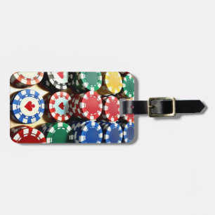 Etiqueta de Bagagem de Chips Poker