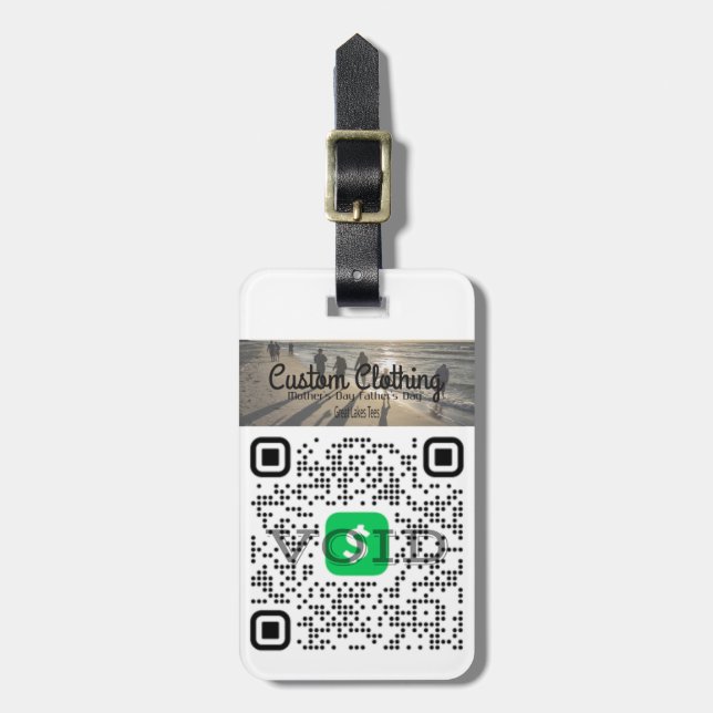 Etiqueta de Bagagem de Código QR para Aplicações d (Frente Vertical)