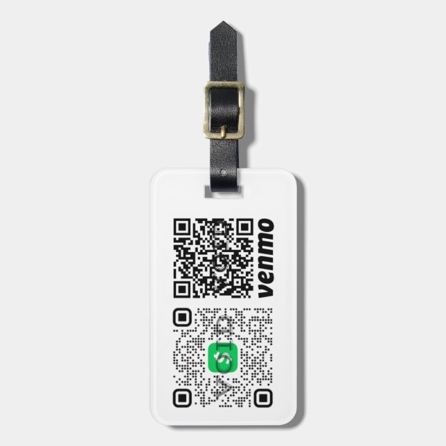 Etiqueta de Bagagem de Código QR Personalizado (Frente Vertical)