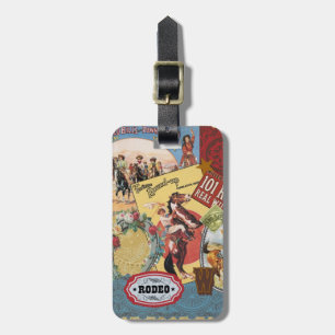 etiqueta de bagagem de colagem ocidental vintage