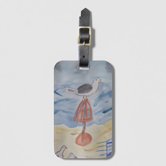 Etiqueta de Bagagem de Costela de Praia (Frente Vertical)