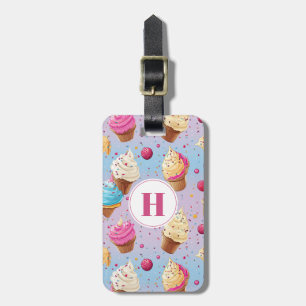Etiqueta de bagagem de cupcake
