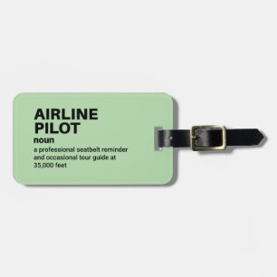 Etiqueta de Bagagem de Definição Funny para Piloto