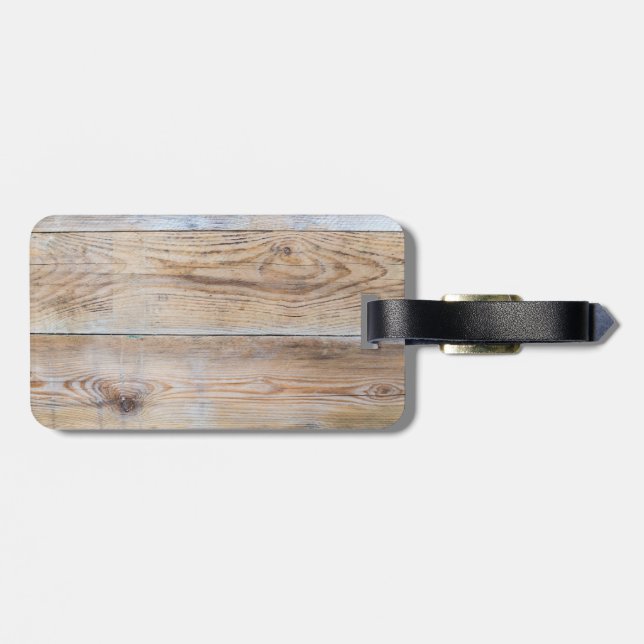 Etiqueta de bagagem de Design de madeira (Traseira Horizontal)