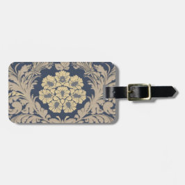 Etiqueta de bagagem de Dourado e azul personalizad