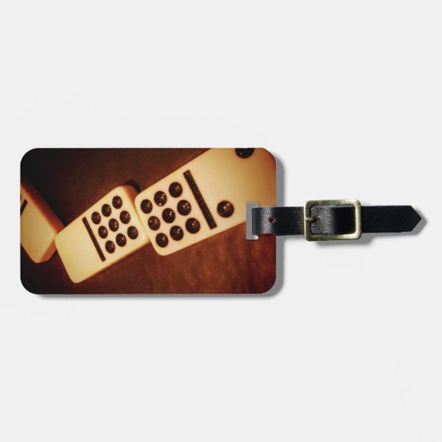 Etiqueta de Bagagem de Efeito Domino (Frente Horizontal)