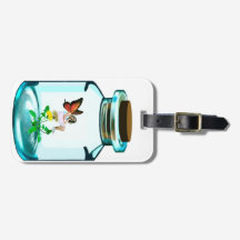 Etiqueta de bagagem de fada capturada