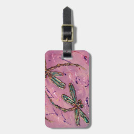 Etiqueta de Bagagem de Fizz Rosa de Voo de Dragonf