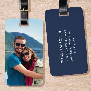 Etiqueta de Bagagem de Foto Personalizada Simples
