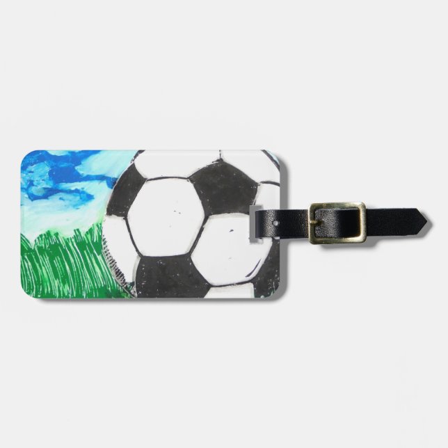Etiqueta de Bagagem de Futebol (Frente Horizontal)