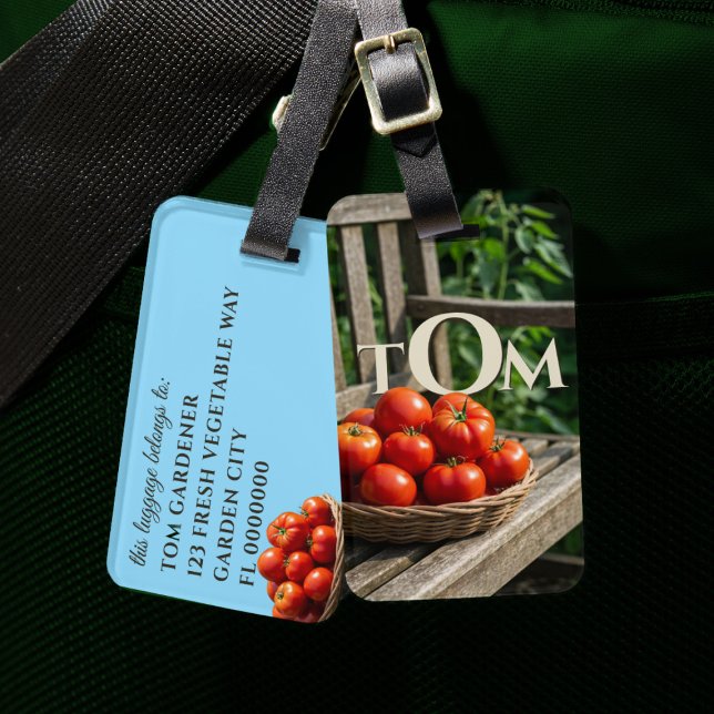 Etiqueta de Bagagem de Gardener de Tomate Russo (Perfect luggage tag for Gardeners. Add your details!)