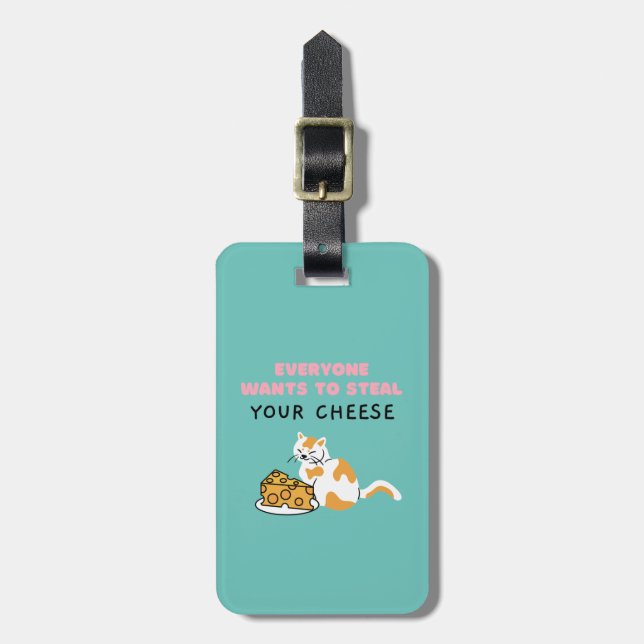 Etiqueta de Bagagem de Gato (Frente Vertical)
