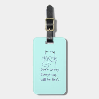 Etiqueta de Bagagem de Gato Adorável
