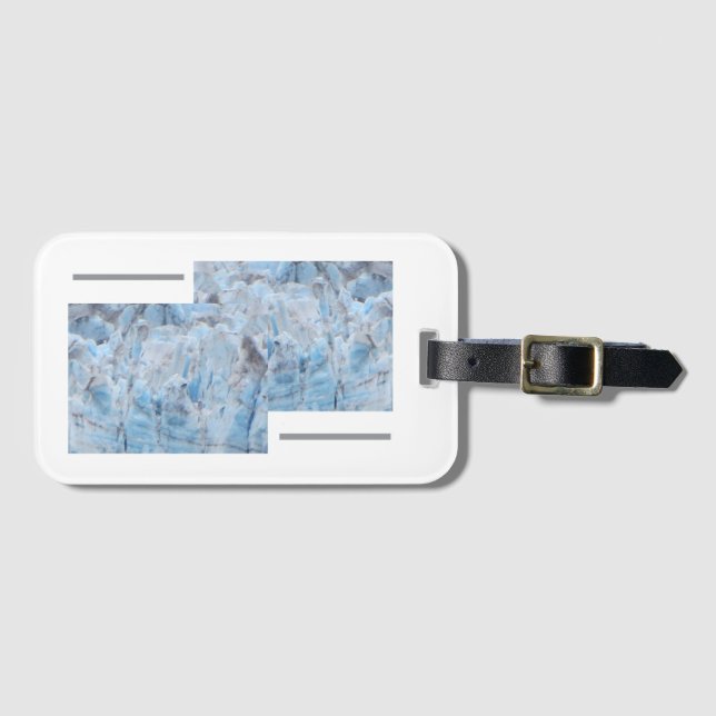 Etiqueta De Bagagem De Gelo Blue Alaska (Frente Horizontal)