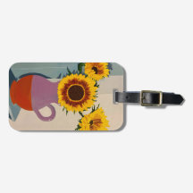 Etiqueta de Bagagem de Girassol