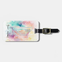 Etiqueta de Bagagem de Harp Personalizada com Aqua