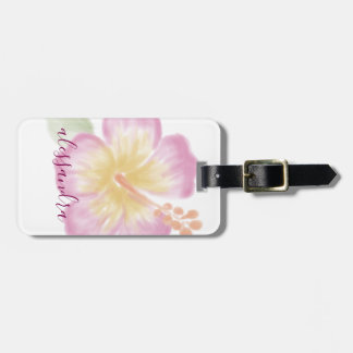 Etiqueta de Bagagem de Hibisco Personalizada em Aq