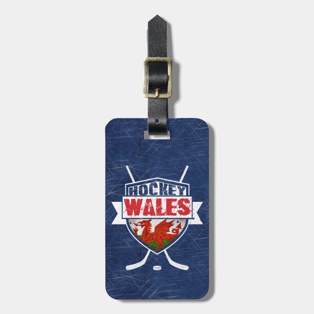 Etiqueta de Bagagem de Hóquei em Gelo Galês, Perso (Frente Vertical)