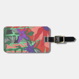 Etiqueta de Bagagem de Jardim Floral