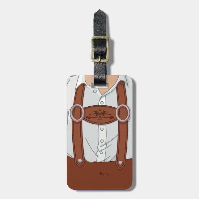 Etiqueta de Bagagem de Lederhose Lederhosen da Bav (Frente Vertical)