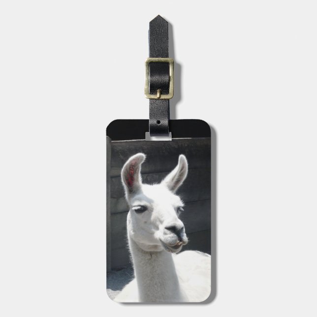 Etiqueta de Bagagem de Lhama Sorridente (Frente Vertical)