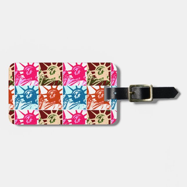 Etiqueta de Bagagem de Liberdade para pop Art (Frente Horizontal)